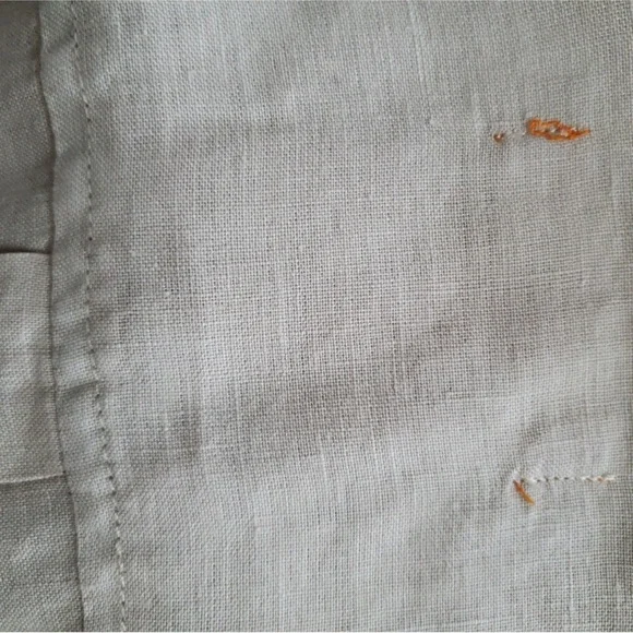 100% Linen Beige Short Sleeve Shirt - sz XS/S - Picture 8 of 11